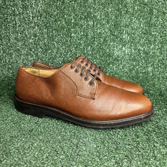 Ferragamo Mens Size 8 EE Leather Lug Sole Oxfords Shoes Brown - Insole Swap main image 12